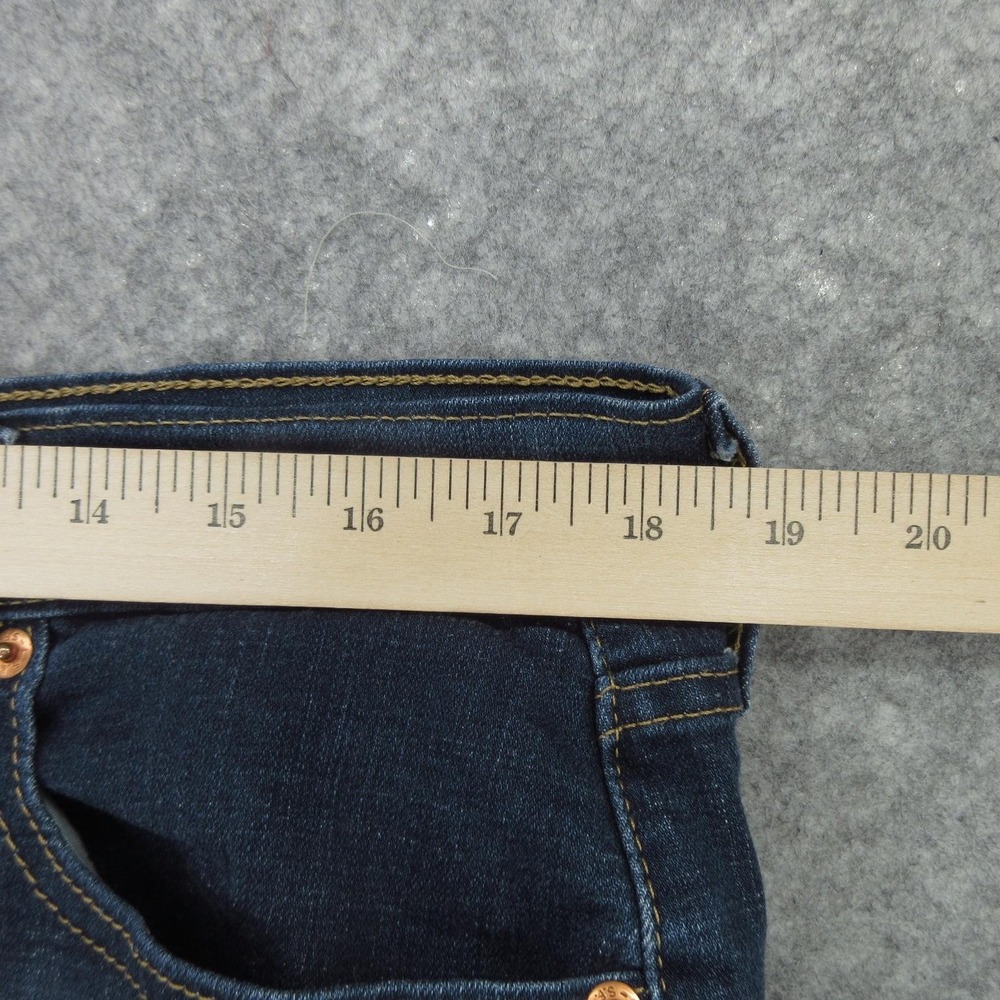 Levis Boyfriend Jeans Womens 32 Blue Dark Wash Stretch Denim Slim Fit Pants - Picture 5 of 12